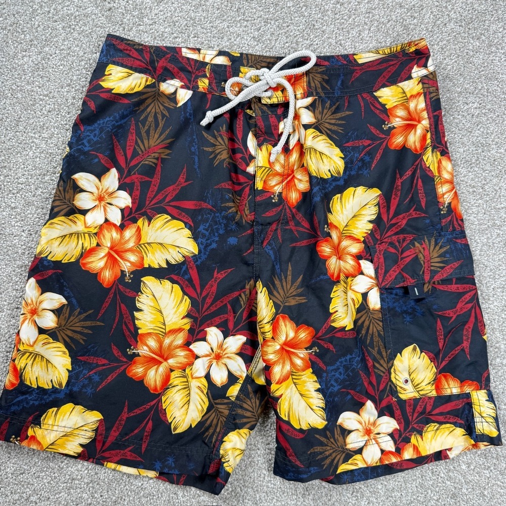 Banana Republic Men's Board Shorts 36 Tropical Floral Swim Trunks Surf Beach
